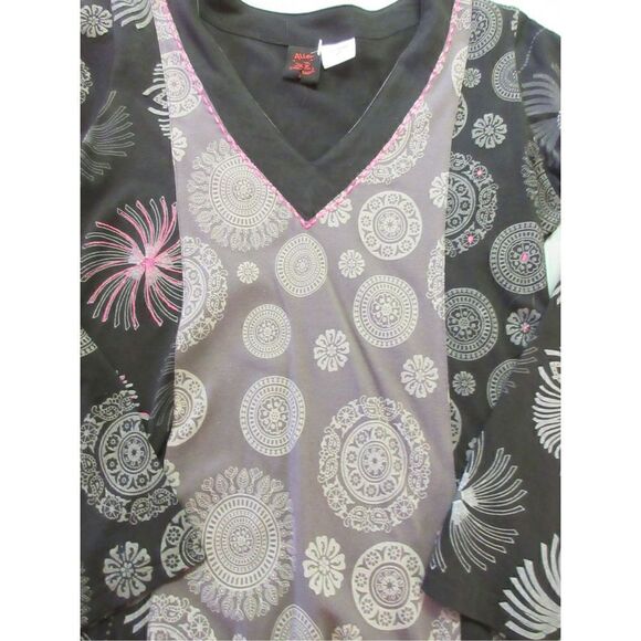 Aller Simplement dress multi color print sz Small - Picture 2 of 4